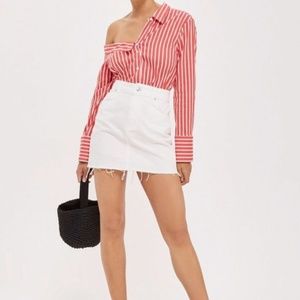 Topshop MOTO White Denim Mini Skirt. 12